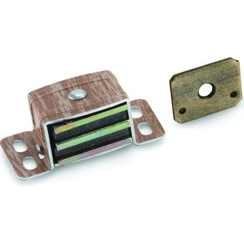 Amerock BP9798AW Magnetic Catch, 2-1/16 in L x 1 in W Catches, Aluminum, Woodgrain