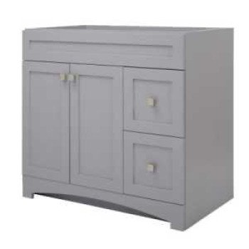 Foremost Monterrey Series MXGV3621 Vanity, Cool Gray, 2-Drawer