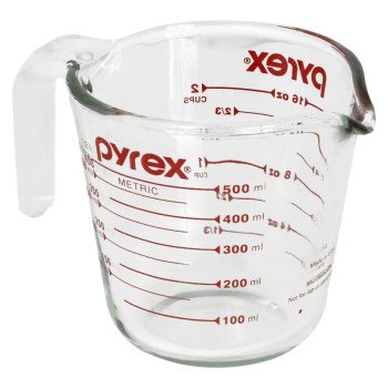 Pyrex 6001075 Measuring Cup, 2 Cup, Ounces Graduation, Pyrex Glass, Clear