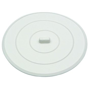 Danco 89042 Sink Stopper, Flat Suction, Rubber, White, For: Universal Bathroom and Kitchen Sink