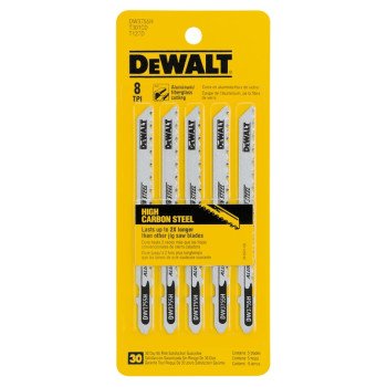 DEWALT DW3755H Jig Saw Blade, 1/4 in W, 8 TPI