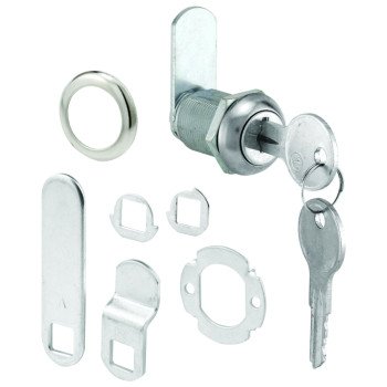 Defender Security U 9943KA Lock, Cam, Keyed Lock, Y13 Yale Keyway, Stainless Steel, Chrome