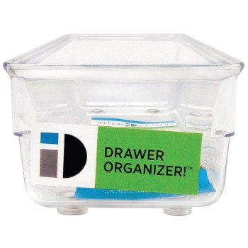 iDESIGN LINUS 52430 Drawer Organizer, Plastic, Clear, 9 in OAL, 2 in OAH, 3 in OAW