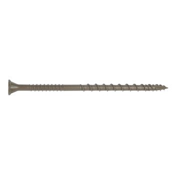 Simpson Strong-Tie Deck-Drive DSVT DSVT3R1LB Deck Screw, #10 Thread, 3 in L, Variable Thread, Ribbed Flat Head