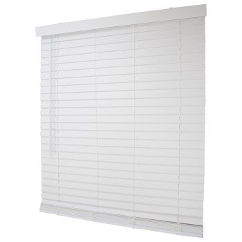 Simple Spaces FWMB-18 Blind, 64 in L, 43 in W, Faux Wood, White