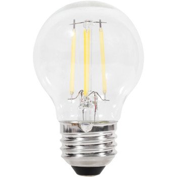 Sylvania 40850 Natural LED Bulb, Globe, G16.5 Lamp, 60 W Equivalent, E26 Lamp Base, Dimmable, Clear, Soft White Light