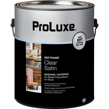 ProLuxe Defthane PLX25/01 Polyurethane, Satin, Liquid, Clear, 1 gal