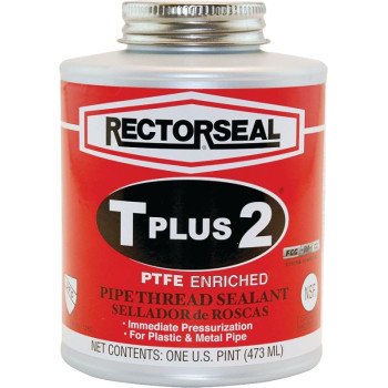 Rectorseal T Plus 2 Series 23431 Thread Sealant, 1 pt, Can, Paste, White