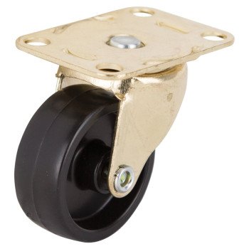 ProSource JC-B10-PS Swivel Caster, 1-5/8 in Dia Wheel, 5/8 in W Wheel, Plastic Wheel, Black, 50 lb