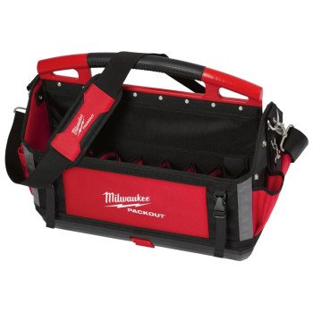 Milwaukee 48-22-8320 Tool Tote, 20 in W, 11 in D, 17 in H, 32-Pocket, Polyester, Red