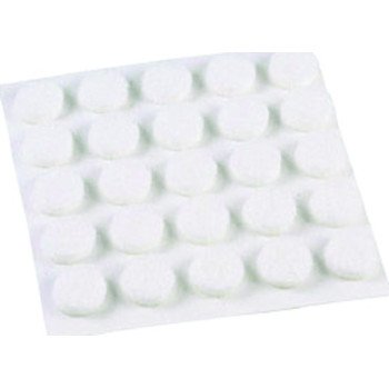 Shepherd Hardware 9957 Furniture Pad, Felt Cloth, White, 3/8 in Dia, Round