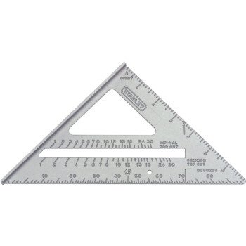 STANLEY Quick Square Series 46-067 Layout Tool, SAE Graduation, Aluminum, 6-3/4 in L