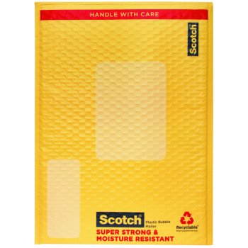 Scotch 8915 Smart Mailer, 10-1/2 x 15 in, Yellow, Self-Seal Closure