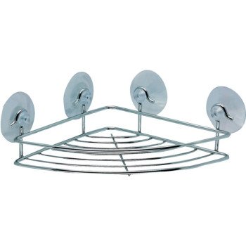 Simple Spaces SS-5881-CH-3L Shower Corner Shelf, 15 lb Max Weight Capacity, 1-Shelf, Steel, Polished Chrome