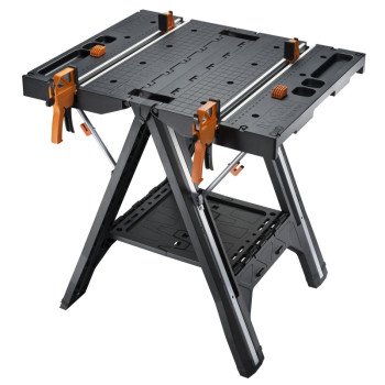 Rockwell WX051 Folding Work Table with Quick Clamps, 25 in OAW, 31 in OAH, 300 lb, Plastic Tabletop