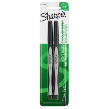 Sharpie 1742659 Premium Non-Toxic Pen, 0.3 mm Tip, Fine Tip, Black Ink, Soft Grip