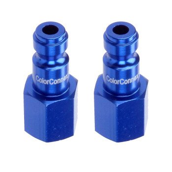 ColorConnex A72430C-2PK Plug, 1/4 in, FNPT, Aluminum, 2/PK