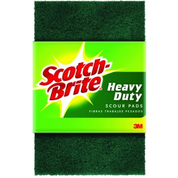 Scotch-Brite 220 Scour Pad, 6 in L, 3.85 in W, Green