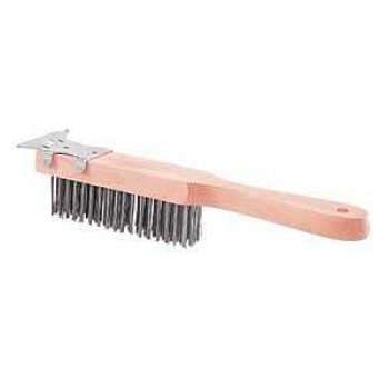 Hyde Richard Series 03257 Wire Brush, 1-1/2 in L Trim, Carbon Steel Bristle