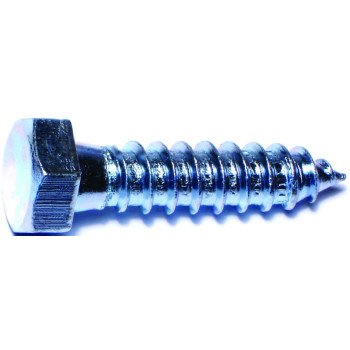 Midwest Fastener 01330 Lag Screw, 1/2 in Thread, 2 in OAL, Zinc