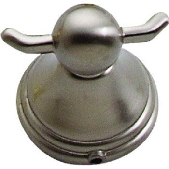 Boston Harbor L9353-13-12 Double Robe Hook, 2-Hook, Zinc, Brushed Nickel, Wall Mounting