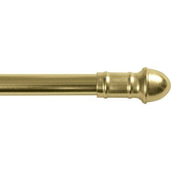 Kenney KN386/3 Cafe Rod, 7/16 in Dia, 28 to 48 in L, Brass