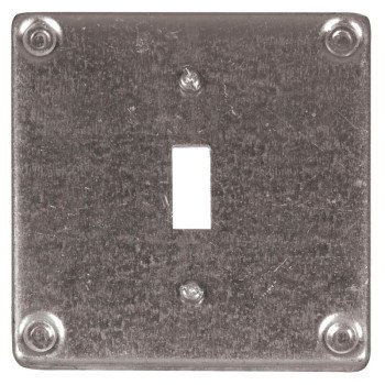 Tradeselect 8361BAR Cover, 4 in L, 4 in W, Square, Metal