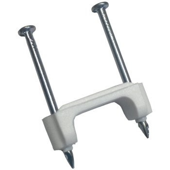 Gardner Bender PS-150Z Cable Staple, 1/2 in W Crown, 1-1/4 in L Leg, Plastic/Polyethylene