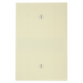 Leviton 86114 Blank Wallplate, 3-1/2 in L, 5-1/4 in W, 1/4 in Thick, 1 -Gang, Thermoset Plastic, Ivory, Smooth