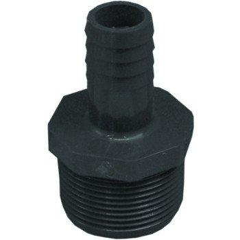 Boshart UPPRA-1207 Reducing Pipe Adapter, 3/4 x 1-1/4 in, Insert x MIP, Polypropylene