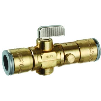 Dahl 521LB-QG3-QG3D Stop and Isolation Valve, 1/2 x 1/2 in Connection, Quick-Grip x Quick-Grip, 250 psi Pressure