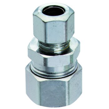 Plumb Pak PP80PCLF Tube Adapter, 5/8 x 3/8 in, Compression, Chrome