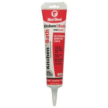 Red Devil DuraGuard 0405 Acrylic Caulk, White, -20 to 180 deg F, 5.5 oz Squeeze Tube