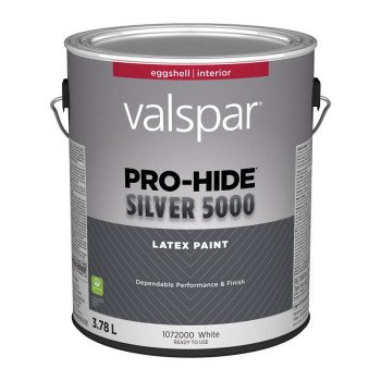 Pro-Hide Silver 5000 029.1072000.007 Interior Paint, Eggshell, White, 1 gal, 37 sq-m Coverage Area