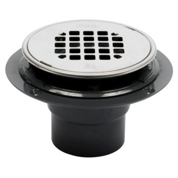 Oatey 42261 Shower Drain, ABS, Black, Specifications: Snap-In Cover Design, Solvent Weld Connection