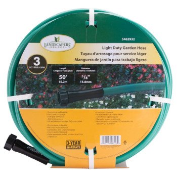 Landscapers Select GH-585023L Garden Hose, 50 ft L, Female x Male, PVC, Green