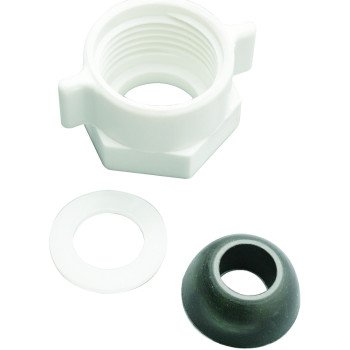 Plumb Pak PP23549 Ballcock Coupling Nut with Cone Washer, 5/8 in, Plastic