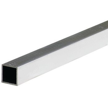 M-D 59477 Metal Tube, Square, 96 in L, 1 in W, 1/16 in Wall, Aluminum, Mill