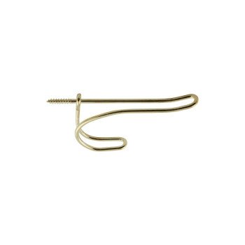 National Hardware V161 N186-866 Coat and Hat Hook, 35 lb, Steel, Brass