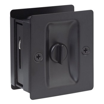 Sure-Loc DP712 FBL Privacy Pocket Door Pull, 2-7/16 in W, 2-3/4 in H, Flat Black