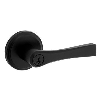 Weiser Katella 9GLA5350-177 Entry Door Handle, Lever Handle, Matte Black, Zinc, KW1, SC1 Keyway, Residential