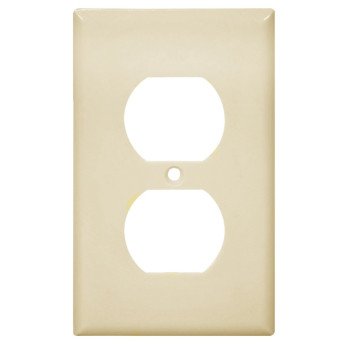 Eaton Wiring Devices 2132V Wallplate, Standard-Size, 4-1/2 in L, 2-3/4 in W, 1-Gang, Thermoset, Ivory