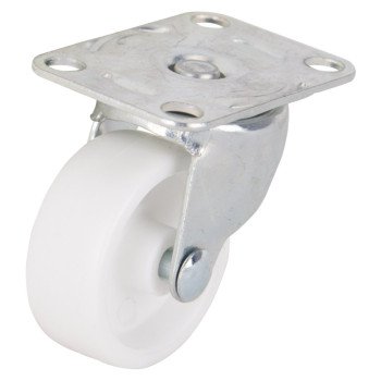 ProSource JC-B11-PS Swivel Caster, 1-5/8 in Dia Wheel, 5/8 in W Wheel, Plastic Wheel, White, 50 lb