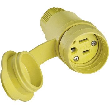 Eaton Wiring Devices 15W47-K Electrical Connector, 2 -Pole, 15 A, 125 V, IP66, NEMA: NEMA 5-15, Yellow