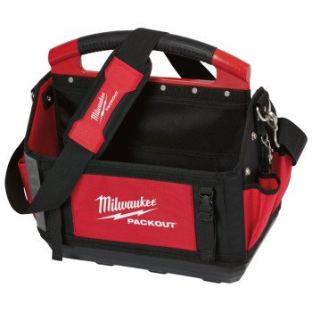 Milwaukee 48-22-8315 Tool Tote, 15 in W, 11 in D, 17 in H, 32-Pocket, Polyester, Red