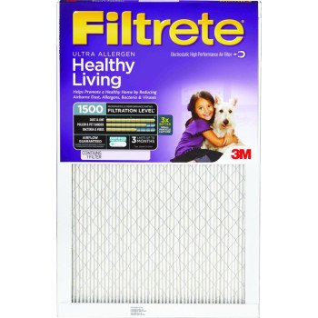 Filtrete 2006DC-6 Electrostatic Air Filter, 20 in L, 15 in W, 11 MERV, Pleated Fabric Filter Media