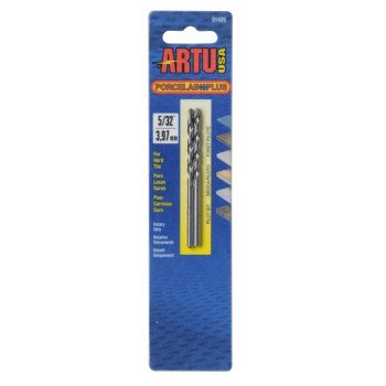 ARTU 01425 Drill Bit, 5/32 in Dia, 3-1/8 in OAL, Flat Flute, 2-Flute, 5/32 in Dia Shank, Straight Shank