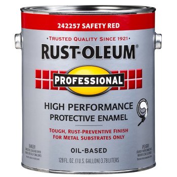 RUST-OLEUM PROFESSIONAL 242257 Enamel, Gloss, Safety Red, 1 gal Can