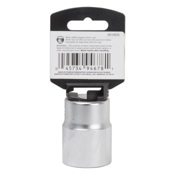 Vulcan MT-SM6028 Drive Socket, 28 mm Socket, 3/4 in Drive, 12-Point, Chrome Vanadium Steel, Chrome