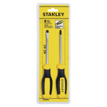 STANLEY STHT60126 Screwdriver Set, 2-Piece, Alloy Steel, Specifications: 4 in L Round Shank